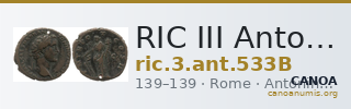RIC III Antoninus Pius 533B — CANOA