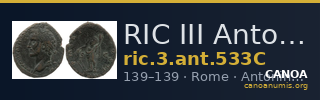 RIC III Antoninus Pius 533C — CANOA