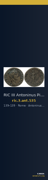 RIC III Antoninus Pius 535 — CANOA