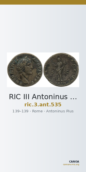RIC III Antoninus Pius 535 — CANOA