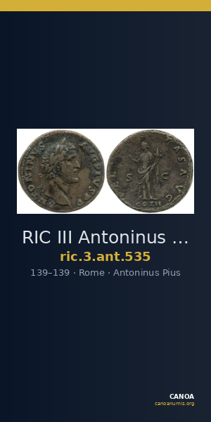 RIC III Antoninus Pius 535 — CANOA