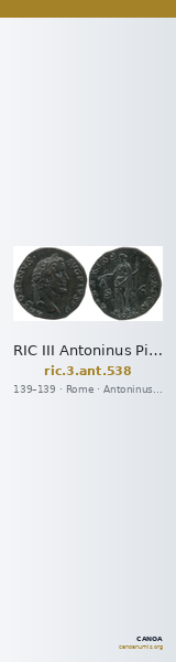 RIC III Antoninus Pius 538 — CANOA