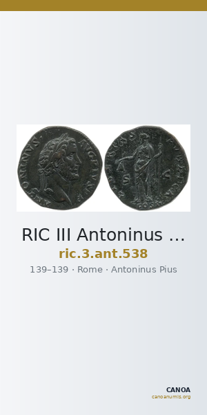 RIC III Antoninus Pius 538 — CANOA
