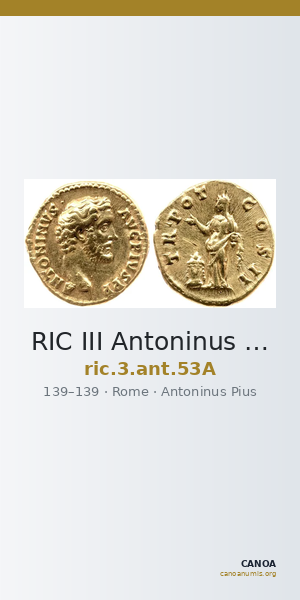 RIC III Antoninus Pius 53A — CANOA
