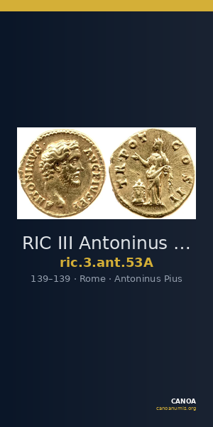 RIC III Antoninus Pius 53A — CANOA