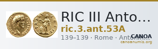 RIC III Antoninus Pius 53A — CANOA