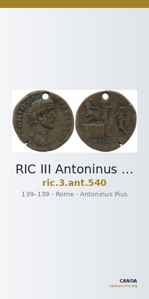 RIC III Antoninus Pius 540 — CANOA