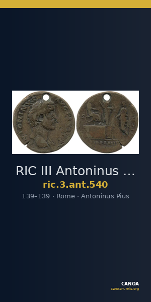 RIC III Antoninus Pius 540 — CANOA