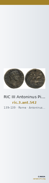 RIC III Antoninus Pius 542 — CANOA