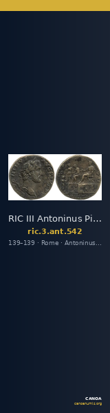 RIC III Antoninus Pius 542 — CANOA