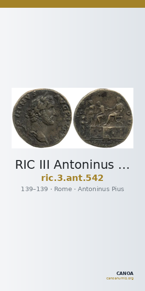 RIC III Antoninus Pius 542 — CANOA
