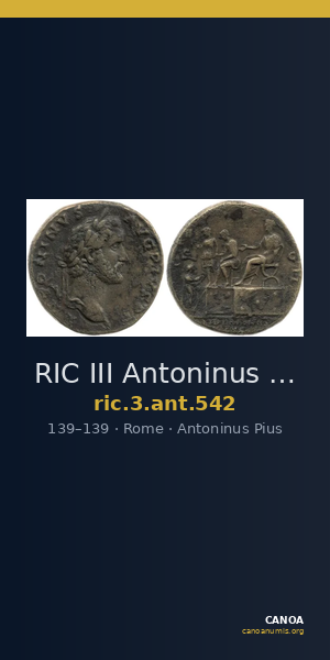 RIC III Antoninus Pius 542 — CANOA