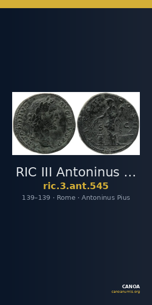 RIC III Antoninus Pius 545 — CANOA