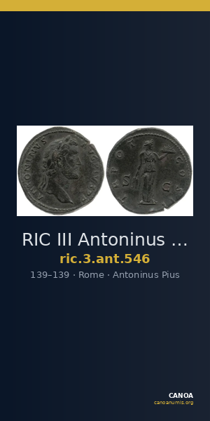 RIC III Antoninus Pius 546 — CANOA