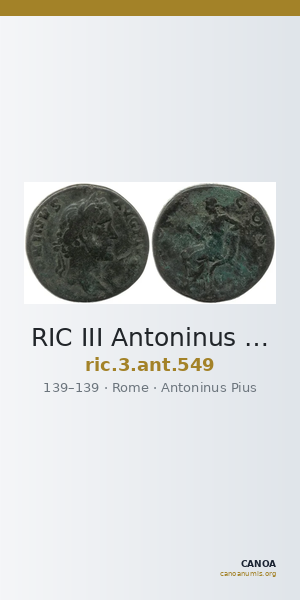 RIC III Antoninus Pius 549 — CANOA