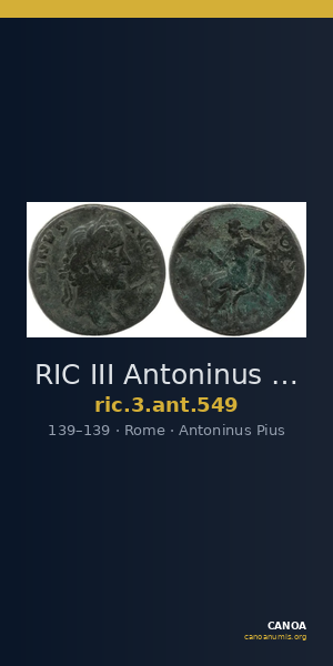 RIC III Antoninus Pius 549 — CANOA