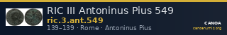 RIC III Antoninus Pius 549 — CANOA