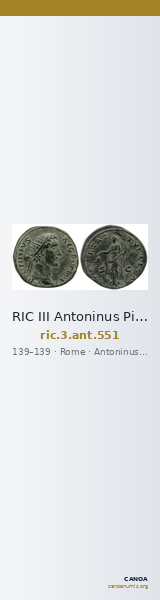 RIC III Antoninus Pius 551 — CANOA