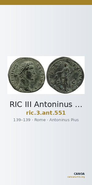 RIC III Antoninus Pius 551 — CANOA