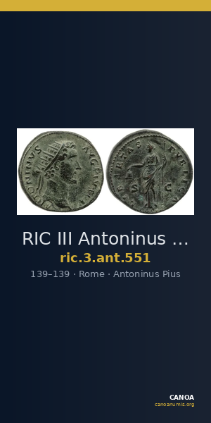 RIC III Antoninus Pius 551 — CANOA