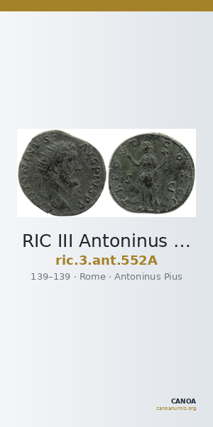 RIC III Antoninus Pius 552A — CANOA