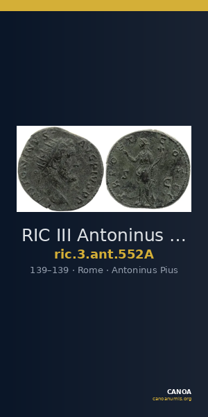 RIC III Antoninus Pius 552A — CANOA