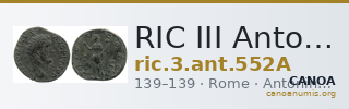 RIC III Antoninus Pius 552A — CANOA