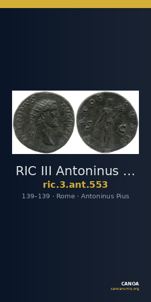 RIC III Antoninus Pius 553 — CANOA