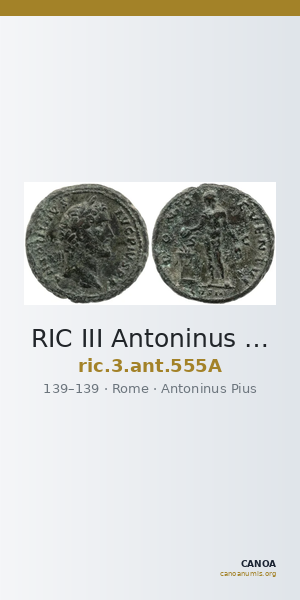 RIC III Antoninus Pius 555A — CANOA