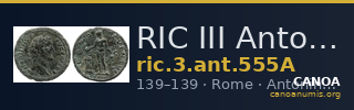 RIC III Antoninus Pius 555A — CANOA