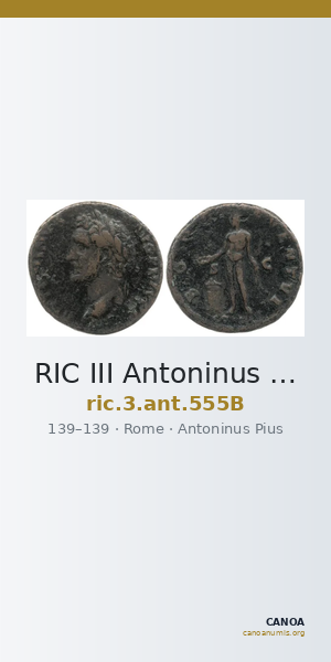 RIC III Antoninus Pius 555B — CANOA