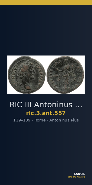 RIC III Antoninus Pius 557 — CANOA