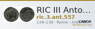 RIC III Antoninus Pius 557 — CANOA