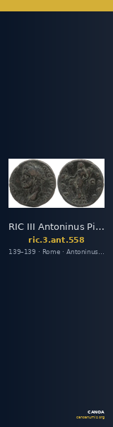 RIC III Antoninus Pius 558 — CANOA