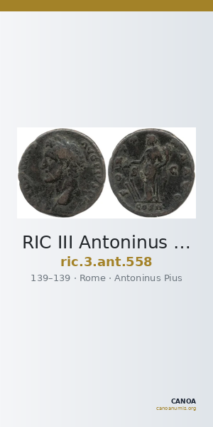 RIC III Antoninus Pius 558 — CANOA