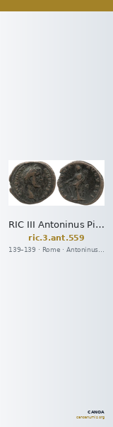 RIC III Antoninus Pius 559 — CANOA