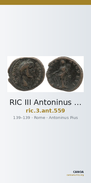 RIC III Antoninus Pius 559 — CANOA