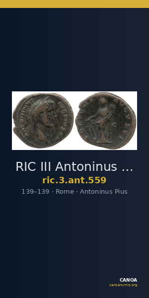 RIC III Antoninus Pius 559 — CANOA