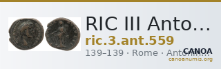 RIC III Antoninus Pius 559 — CANOA