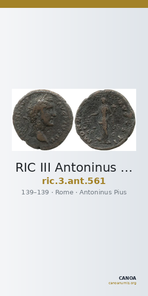 RIC III Antoninus Pius 561 — CANOA