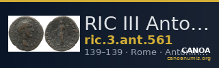 RIC III Antoninus Pius 561 — CANOA