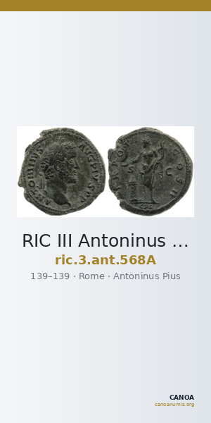 RIC III Antoninus Pius 568A — CANOA