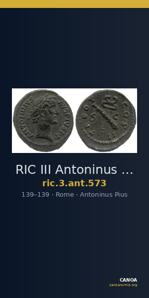 RIC III Antoninus Pius 573 — CANOA