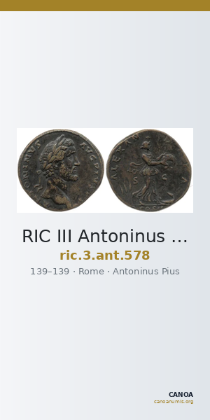 RIC III Antoninus Pius 578 — CANOA