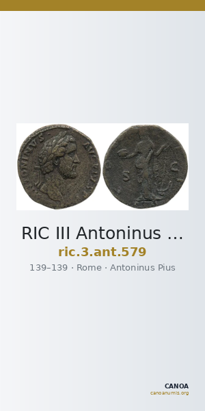 RIC III Antoninus Pius 579 — CANOA