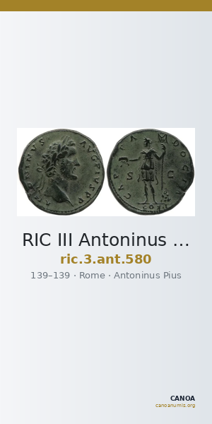 RIC III Antoninus Pius 580 — CANOA
