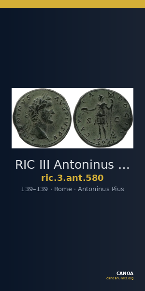 RIC III Antoninus Pius 580 — CANOA