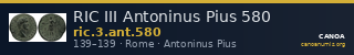 RIC III Antoninus Pius 580 — CANOA