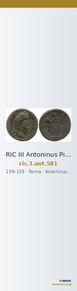 RIC III Antoninus Pius 581 — CANOA