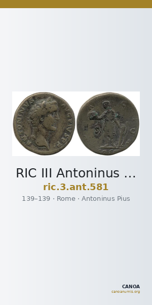 RIC III Antoninus Pius 581 — CANOA